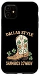 Coque pour iPhone 11 Dallas Green Cowboy Trèfle pour la Saint-Patrick