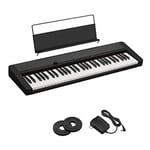 Casio CT-S1BK CASIOTONE Piano-Keyboard avec 61 touches à frappe dynamique, noir