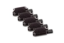 vhbw 5x Rouleaux d'encre noir compatible avec Texas Instruments TI 5045, TI 5045 II calculatrice de poche, caisse enregistreuse