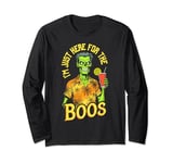 Summerween I'm Just Here For The Boos Funny Zombie Cocktail Long Sleeve T-Shirt