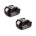 Pack de 2 batteries Makita BL1850B 197288-2 - 18 v - 5 Ah - Li-ion avec témoin de charge