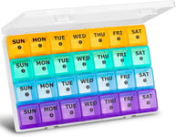 Mossime Large Monthly Pill Box Organiser 4 Week, Pill Boxes 7 Day 1 Times a Day