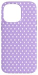 Coque pour iPhone 14 Pro Max Mini Pois Blancs Motif Pastel Violet Clair