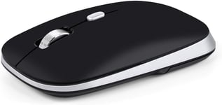 Souris Bluetooth 4.0 Souris Sans Fil Optique Fine 800-1200-1600 Dpi Réglable Pour Ordinateur, Laptop, Pc, Mac, Macbook, Système Mac Os/Windows/Andriod/Microsoft-Noir