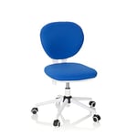 hjh OFFICE Chaise de Bureau Enfant à roulettes Kid Vivo Siège Ergonomique Junior, Fauteuil pivotant sans accoudoirs, Hauteur réglable, Bleu 670970