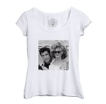 T-Shirt Femme Col Echancré John Travolta Olivia Newton Celebrites 1978 Star Cinema