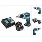 Dfs 452 rf Visseuse à cloison sèche sans fil 18 v Brushless + 2x Batteries 3,0 Ah + Chargeur - Makita