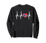 I Love Norway Souvenirs Travel Artwork Norwegian Flag Sweatshirt