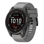 Garmin Epix Pro 51mm Klockarmband i silikon, 26mm - Grå