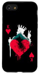 iPhone SE (2020) / 7 / 8 Peace Love Poker - Vintage King Of Hearts Card Game Lover Case