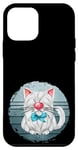 Coque pour iPhone 12 mini White Cat Graphic For Cat Mom And Dad Vintage Kitten Tomcat