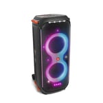 JBL PartyBox 710 Portable Indoor and Outdoor Party Speaker with Built-In Lights, IPX4 Splashproof Design, Deep Bass and Robust Wheels, Black