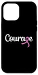 Coque pour iPhone 12 Pro Max Cancer du testicule - Courage avec noeud ruban mauve