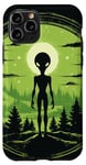 Coque pour iPhone 11 Pro Tête d'extraterrestre verte mignonne visage OVNI || Alien