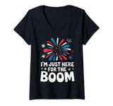 Womens Fireworks Director I’M Just Here For The Boom V-Neck T-Shirt