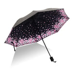 Parasol de Protection Solaire et de Protection Contre Les ultraviolets Parapluie en Vinyle Trois Fois créatif Petit Parapluie Pliant Frais-Firebird Romantic Pink_21 Pouces x8k