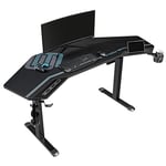 EUREKA ERGONOMIC Bureau debout réglable en hauteur en forme d'ailes - Grand bureau de jeu électrique réglable en hauteur - Pour la maison, le bureau, le studio - Streaming en direct - 182 x 76 cm