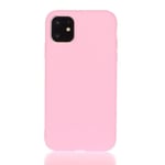 Coque Apple iPhone 12 Mini,Couleur Unie Ultra Mince Souple Silicone Mat Anti-choc Coque de Téléphone Rose