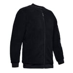 Under Armour Mens Overtime Sherpa Bomber Jacket Black 1345604 001 Textile - Size Large