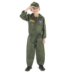 Dress Up America Top Gun Costume - Air Force Fighter Pilot Costume for Kids - WW2 Fighter Pilot Dress Up Set for Boys and Girls