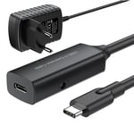 NÖRDIC aktiv 15m USB-C 3.0 SuperSpeed 5Gbps forlengelseskabel hann til hunn