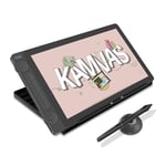 HUION Kamvas 13 Gen3 2024 Tablette Graphique avec Écran, Tablette de Dessin en Verre Canvas de 13,3", 99% sRGB, Pentech 4.0, 16384 Pression du Stylet, Doubles Cadrans, Support Réglable, Noir