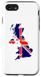 Coque pour iPhone SE (2020) / 7 / 8 Drapeau carte du Royaume-Uni