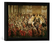 Kunst für Alle 'Encadré Image de Martin Van Meytens Diner à la Mariage Josephs II avec Isabelle de Parme, d'art dans Le Cadre de Haute qualité Photos Fait Main, 40 x 30 cm, Noir Mat