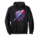 Baseball Bat with Sprinkles Drip Pullover Hoodie