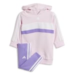 adidas Female Infant SEASONAL ESSENTIALS TIBERIO 3 STRIPES FLEECE LEGGINGS SET 3-6 Months