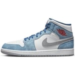 Baskets Nike  Air Jordan 1 Mid French Blue Fire Red (GS)