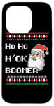 Coque pour iPhone 15 Pro Ho Ho H' OK BOOMER Santa Claus Gen Z Pull de Noël moche