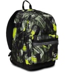 Seven Sac à dos double compartiment - Pro XXL THE DOUBLE - Avec poche pour ordinateur portable, poche porte-bouteille, écouteurs sans fil - vert - école et loisirs, Noir, Taglia unica, école