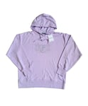 Juicy Couture Oversized Queenie Hoodie With Diamante Front And Sleeve Lilac UK L