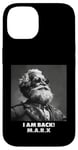 Coque pour iPhone 14 JE SUIS DE RETOUR, Karl Marx, communiste, cool Marx