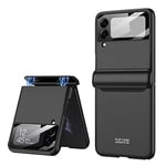 COQUE Étui pour Galaxy Z Flip 3 5G, Tout Compris Pliante à charnière, Housse de téléphone Pliable pour Samsung Galaxy Z Flip 3 5G-Le Noir