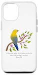 Coque pour iPhone 12/12 Pro Romans 8:28 All Things Verse de la Bible avec motif fleur et oiseau