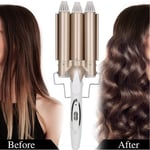 Three Barrel Curling Iron Salon Hairstyling Waver Hair Crimper Hairdressing SDS