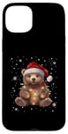 Coque pour iPhone 15 Plus Ours de Noël Lumières de Noël Père Noël Ours en peluche Noël