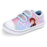 Discoball Girls Sneaker Kids Canvas Shoes Disney Princess Trainers Walking Shoes Frozen Girls Casual Shoes Kids Elsa Anna Sports Shoes Running Sneakers for Kids Blue Purple