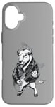 Coque pour iPhone 16 Plus Heavy Metal Bison Hard Rock Buffalo Electric Guitar