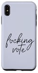 Coque pour iPhone XS Max F-CKING VOTE putain vote 2024 Election Jurant Meme