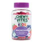 Chewy Vites Kids Magnesium 60 Gummy Vitamins |500mg Magnesium Citrate Providing 56mg per Gummy | 2 Months Supply | Real Fruit Juice | Berry Flavour | 1-a-Day |