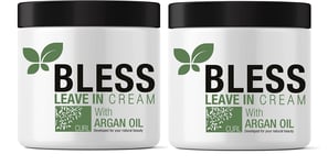 Bless leave in Cream & Conditioner  with Argan Oil For Curly Hair 450ML × 2 Pack