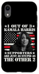 Coque pour iPhone XR 1 des 3 supporters de Kamala Harris sont tout aussi stupides