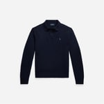 Wool-Cashmere Polo-Collar Sweater - Hunter Navy