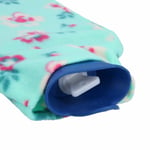 2 Litre Hot Water Bottle with Floral Flower Fleece Cover Cosy Revitalize Therapy