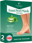 PLANTIFIQUE Masque Pied Peeling Hommes 2 PAIRES - Masque Pieds Très Secs Et Abîm