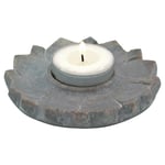 Lotus Flower Candle & Incense Holder Soapstone -- 10 Cm