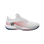 Wilson Femme KAOS Swift 1.5 Tennis Shoe, White/Deja Vu Blue Red, 43 1/3 EU